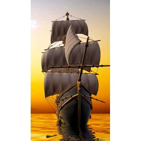  Пленочный инфракрасный обогреватель-картина "Корабль", 500 Вт